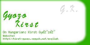 gyozo kirst business card